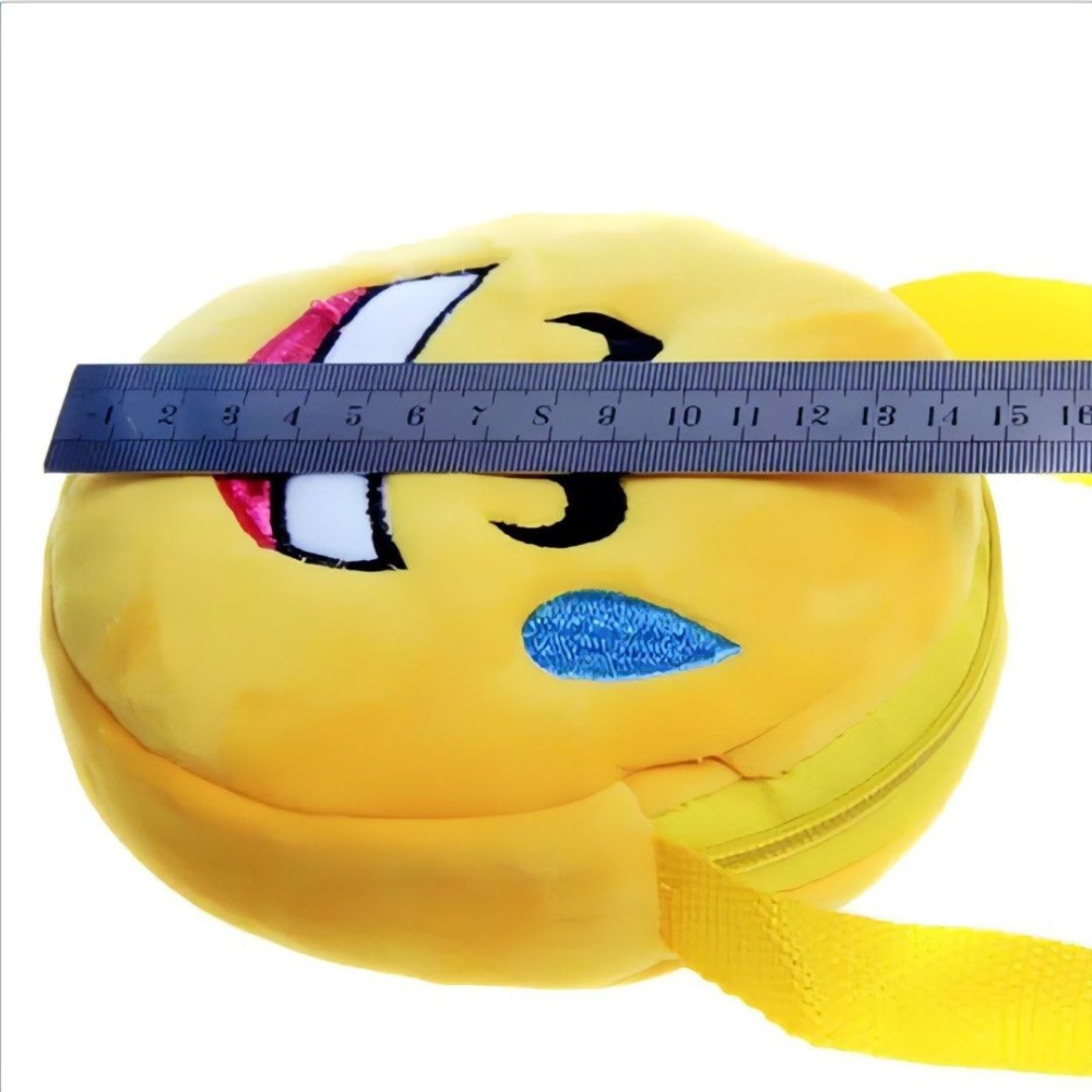 韓版可愛絨毛表情包,兒童卡通表情斜背包,毛絨單肩包-細節圖2