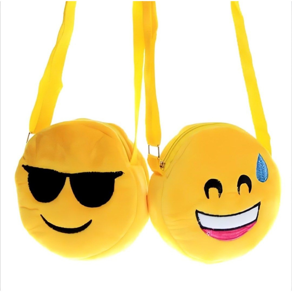 韓版可愛絨毛表情包,兒童卡通表情斜背包,毛絨單肩包-細節圖5