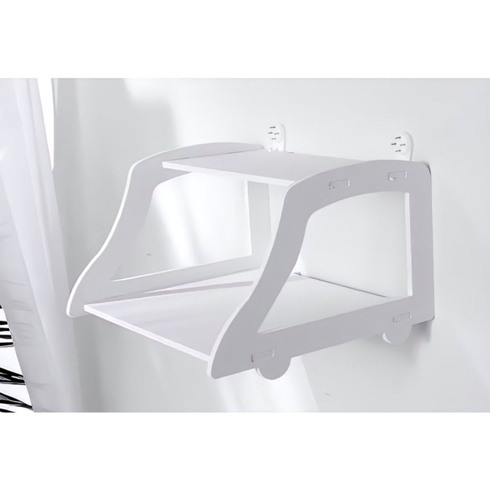 鏤空雙層wifi路由器收納架,機頂盒架子,免打孔壁掛置物架,居家牆上收納架,分享器MOD收納盒-細節圖6