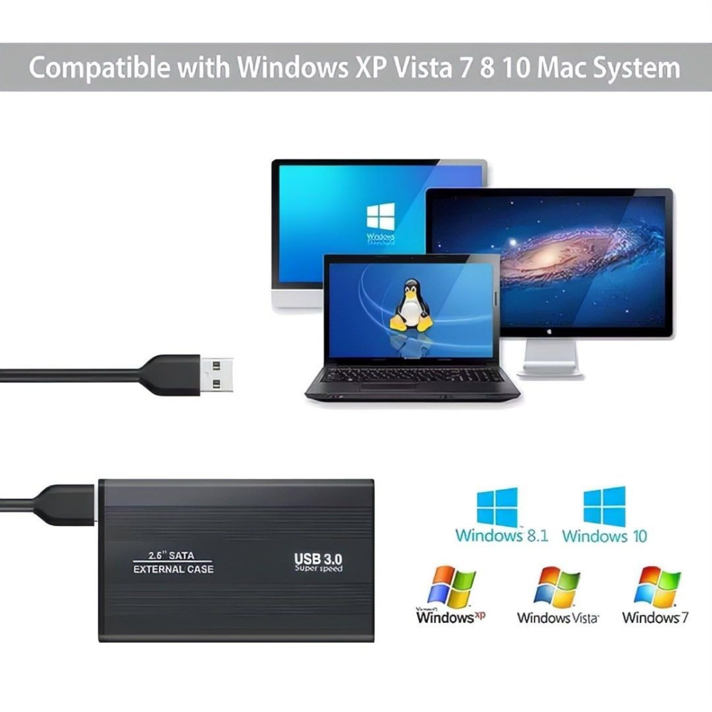 USB 3.0 SATA 2.5英吋金屬鋁合金硬碟外接盒-細節圖2