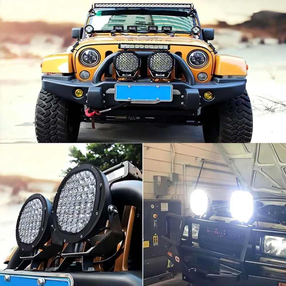 225W 45LED汽車工作燈,汽車改裝輔助燈,吉普車探照燈照明燈-細節圖2