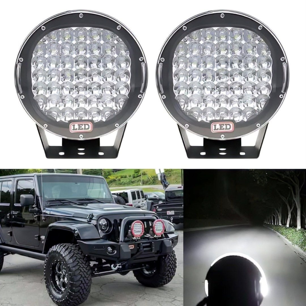 225W 45LED汽車工作燈,汽車改裝輔助燈,吉普車探照燈照明燈-細節圖3