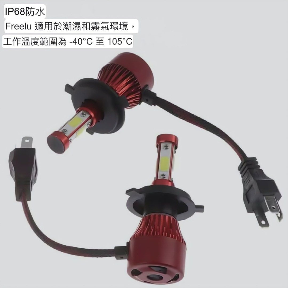 2個H4汽車LED前大燈,汽車改裝四面光LED大燈,車用360度發光車燈-細節圖4