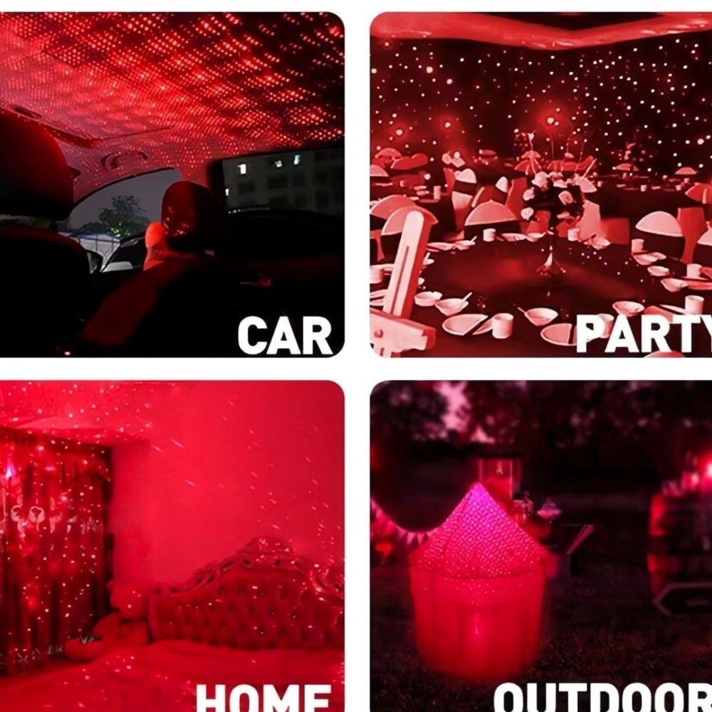 汽車內飾環境氛圍燈,USB星空浪漫裝飾LED氣氛燈,紅光-細節圖5