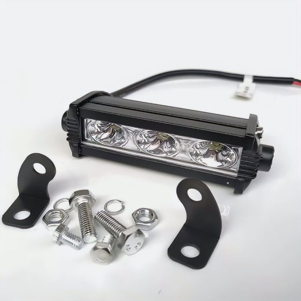 汽車LED長條燈,迷你單排3燈9W汽車改裝燈,車用輔助燈,藍殼白光-細節圖3