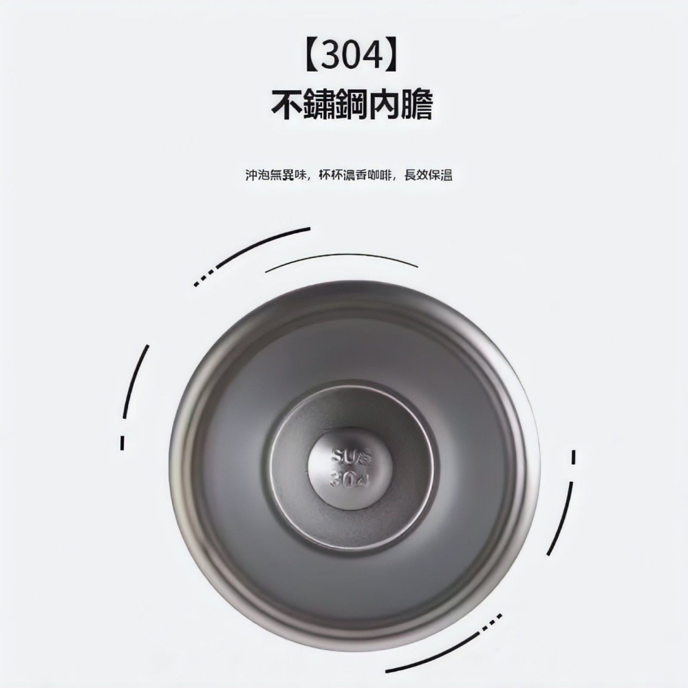 304不鏽鋼咖啡杯,質感磨砂隨手保溫杯,直飲咖啡杯,雙層隔熱保溫杯,耐磨防刮不鏽鋼隨手杯,黑色380ml-細節圖3