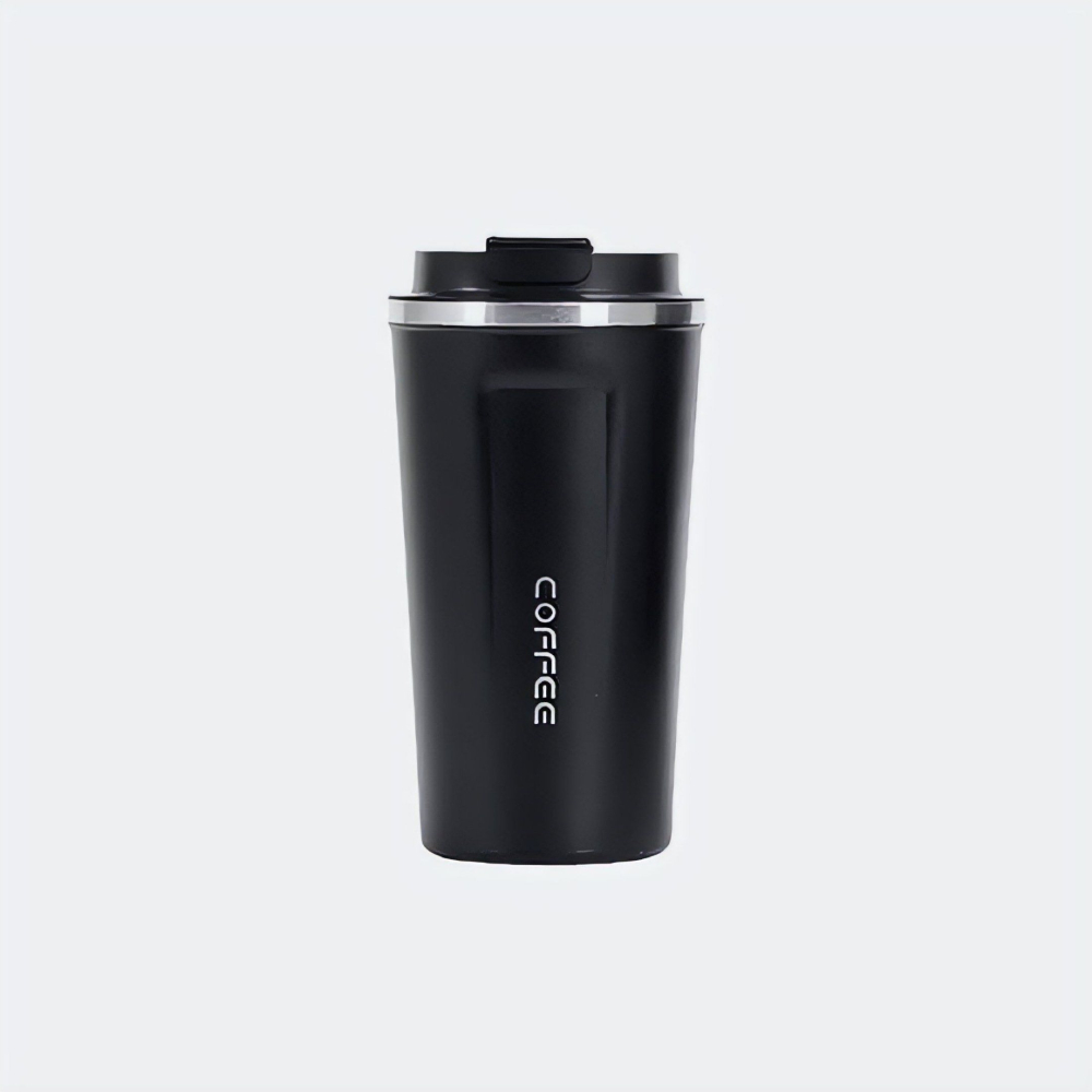 304不鏽鋼咖啡杯,質感磨砂隨手保溫杯,直飲咖啡杯,雙層隔熱保溫杯,耐磨防刮不鏽鋼隨手杯,黑色380ml-細節圖6