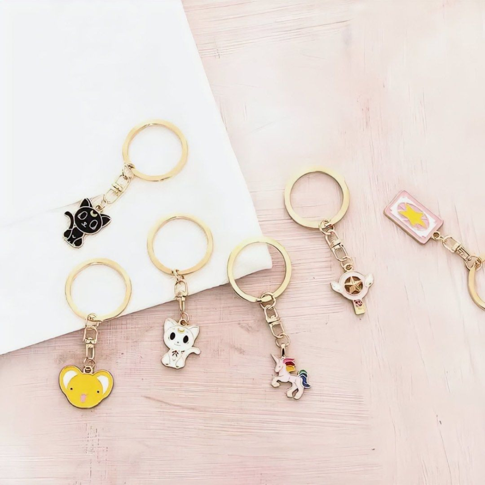 庫洛魔法使小可鑰匙圈,可魯貝洛斯吊飾鑰匙扣,可愛卡通掛飾-細節圖2