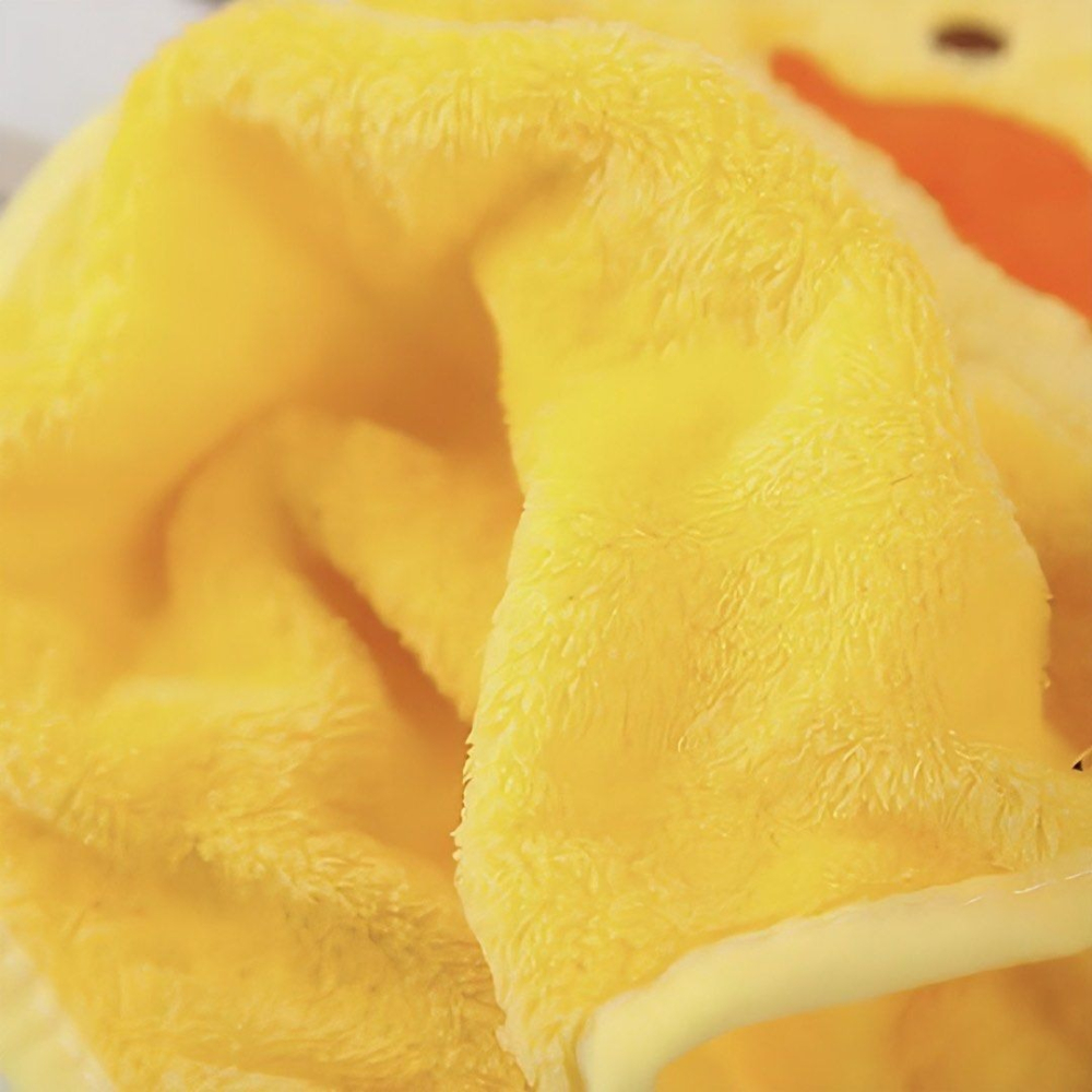 黃色小鴨擦手巾,可愛卡通珊瑚絨擦手巾,廚房廁所掛繩毛巾,兒童寶寶擦手巾-細節圖2