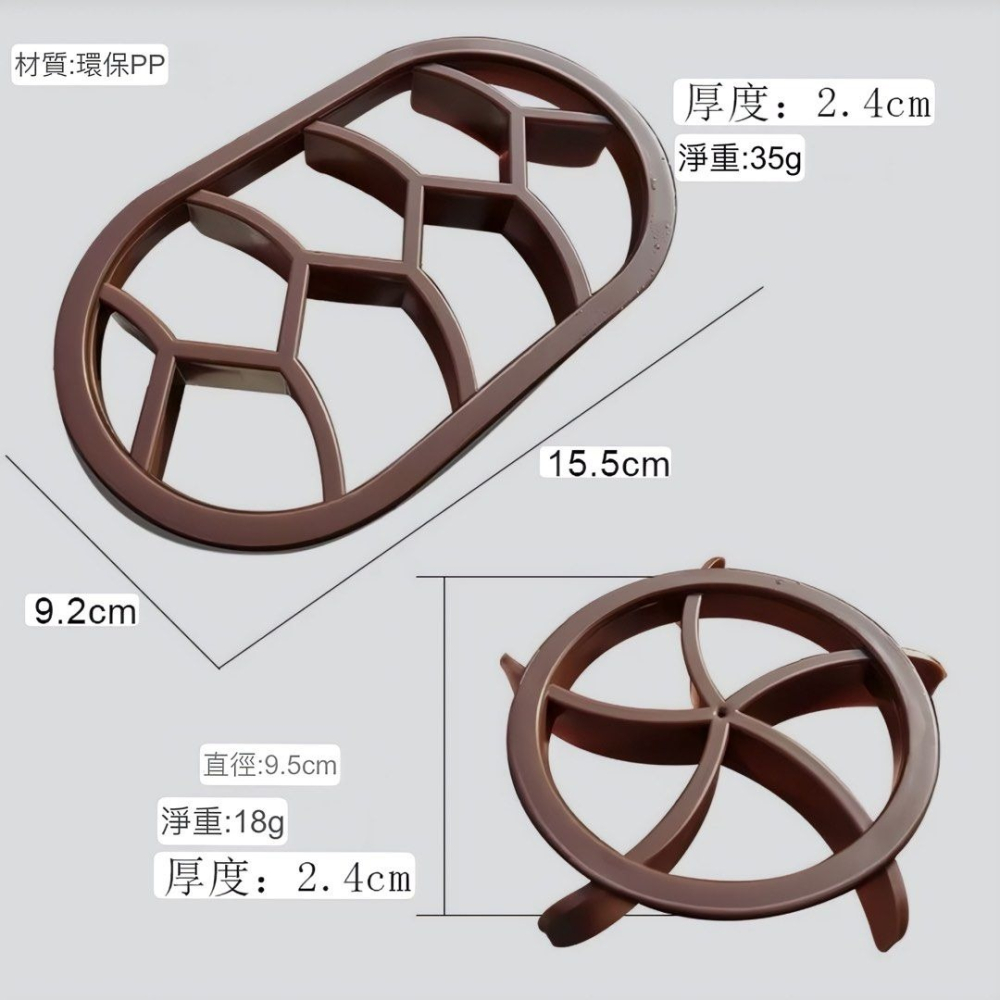 一組2個麵包烘焙模具,商用漢堡壓模,起司乳酪小蛋糕烘焙工具,蛋糕麵包壓模印花模具,咖啡色-細節圖5