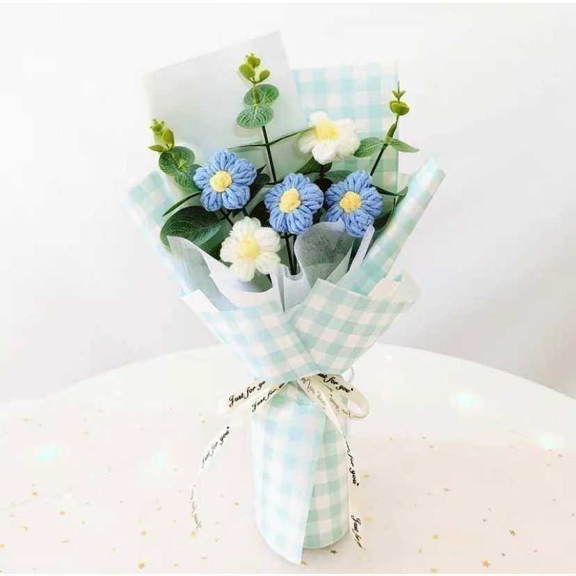 藍格子花束