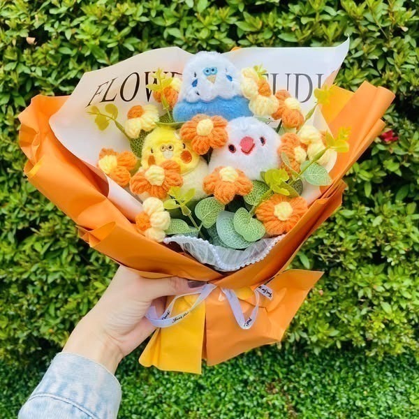 超可愛小鳥花束 ❤️ ❤️ ❤️ 大花束 (下單備註鳥款喔)-細節圖2