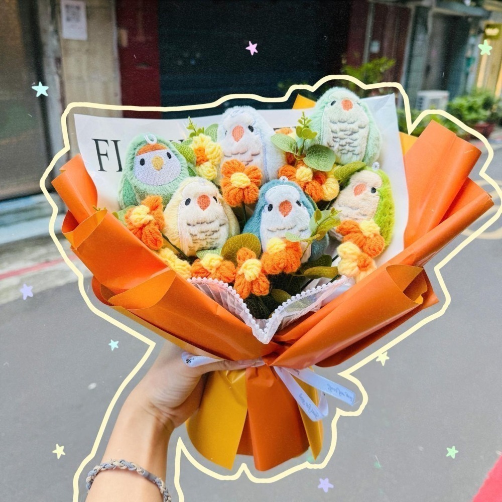 超可愛小鳥花束 ❤️ ❤️ ❤️ 大花束 (下單備註鳥款喔)-細節圖8