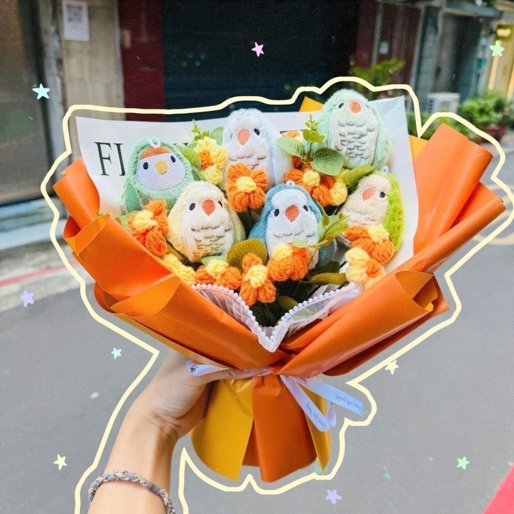 超可愛小鳥花束 ❤️ ❤️ ❤️ 大花束 (下單備註鳥款喔)-細節圖8