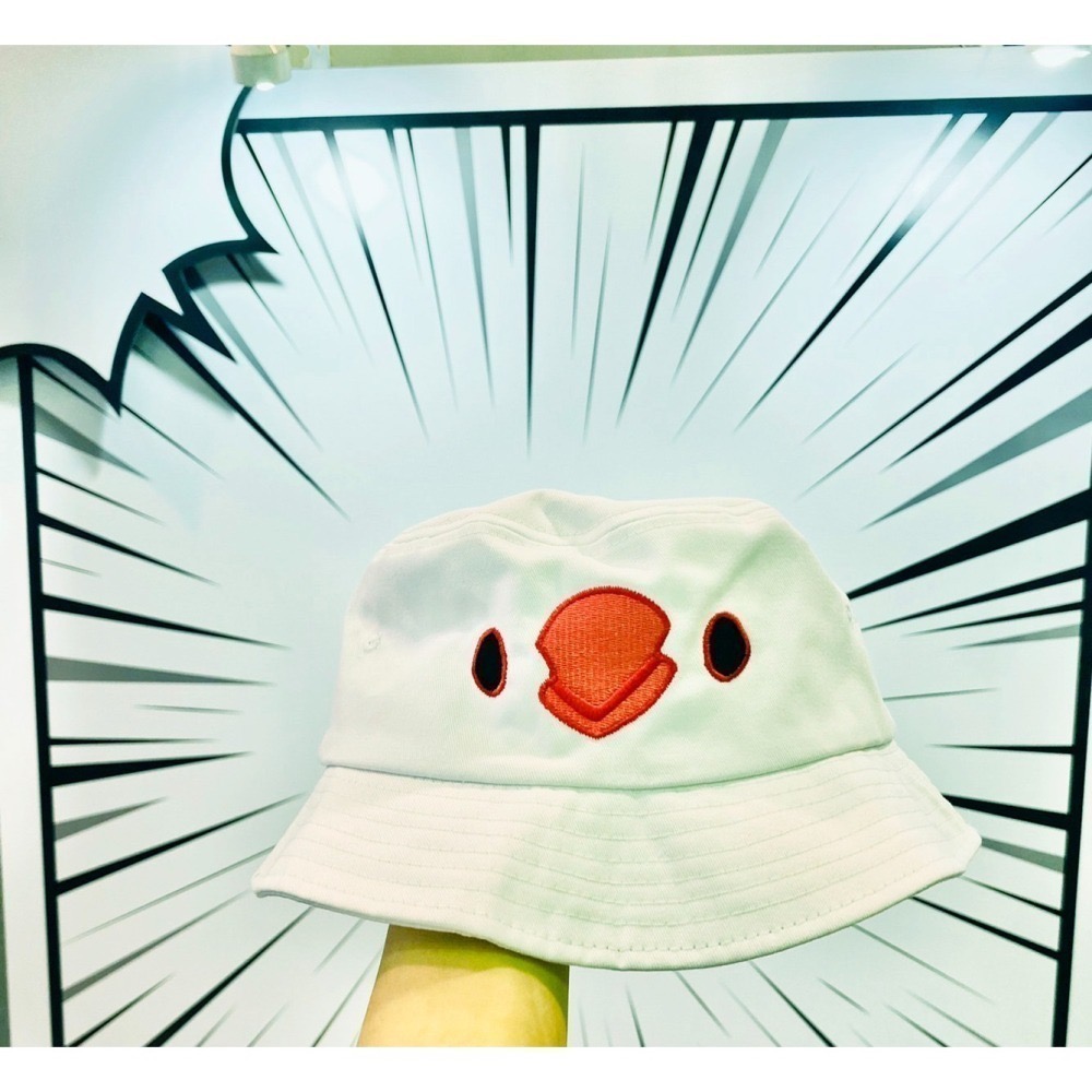 超可愛 小文鳥  刺繡 漁夫帽❤️❤️❤️-細節圖3