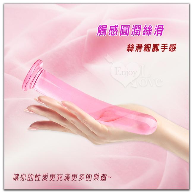 【送270ml潤滑液】粉嫩玖姬 ‧ 水晶玻璃陽具棒﹝小﹞-細節圖4