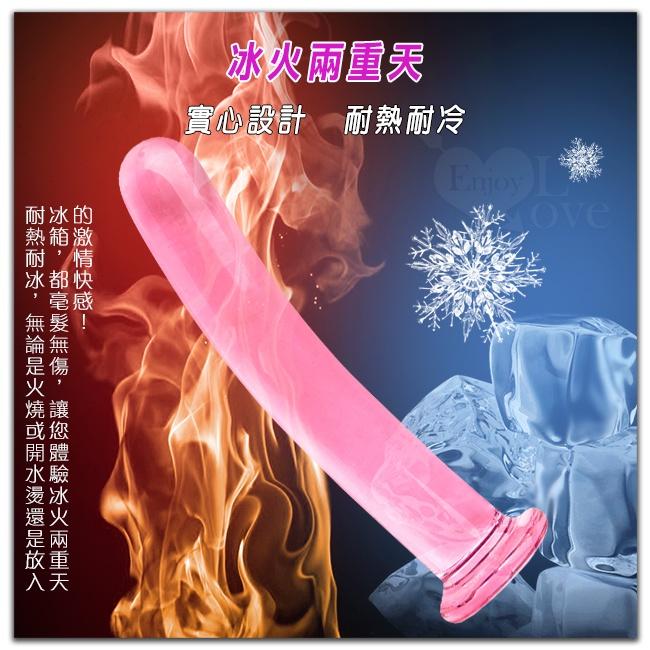 【送270ml潤滑液】粉嫩玖姬 ‧ 水晶玻璃陽具棒﹝小﹞-細節圖5