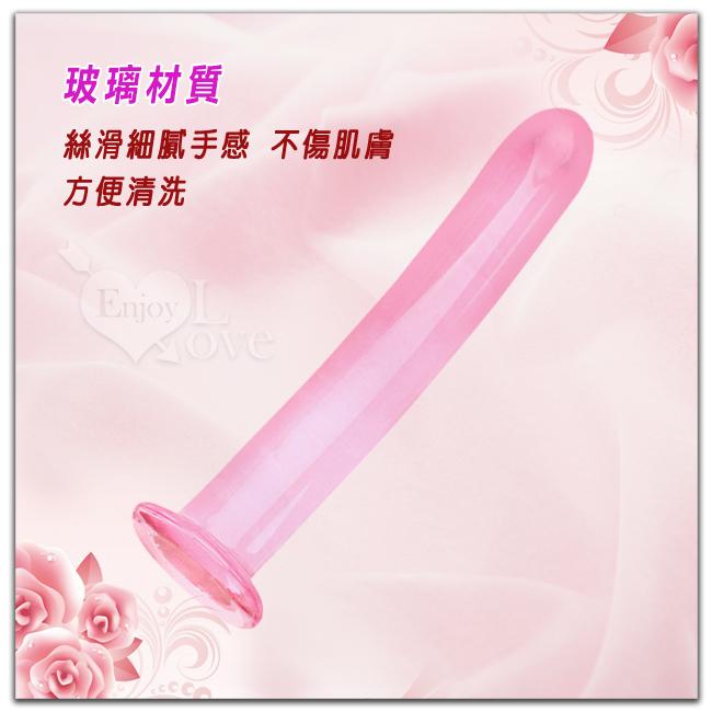 【送270ml潤滑液】粉嫩玖姬 ‧ 水晶玻璃陽具棒﹝小﹞-細節圖6