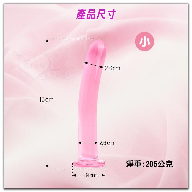 【送270ml潤滑液】粉嫩玖姬 ‧ 水晶玻璃陽具棒﹝小﹞-細節圖8