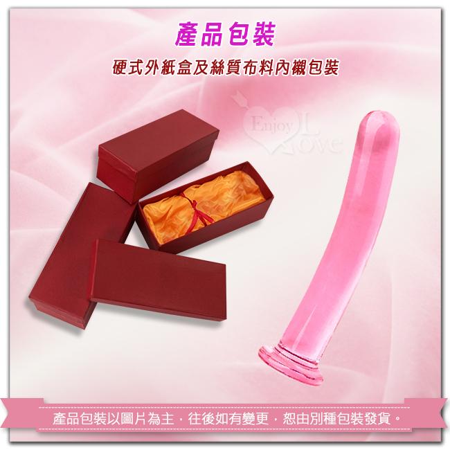 【送270ml潤滑液】粉嫩玖姬 ‧ 水晶玻璃陽具棒﹝小﹞-細節圖9