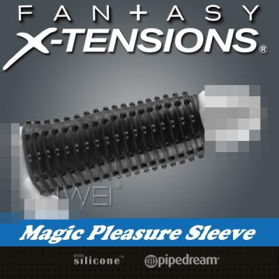 【送270ml潤滑液】美國原裝進口PIPEDREAM．X-TENSIONS系列-魔術顆粒激情延時套-MAGIC