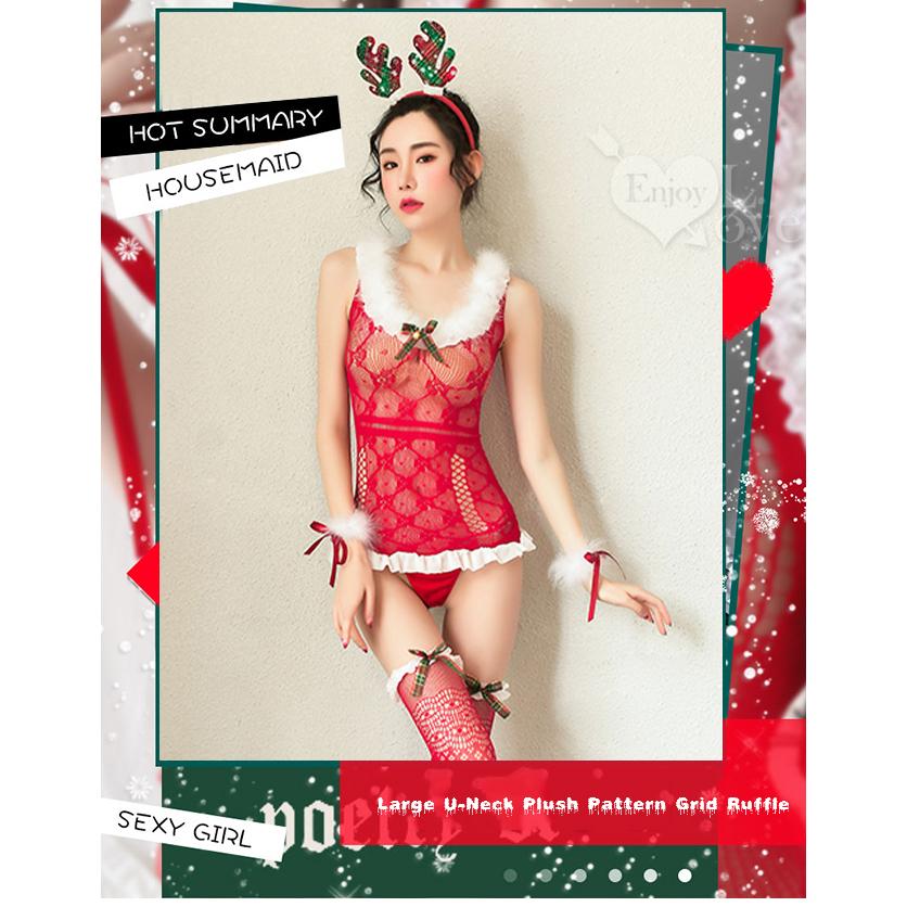 【送270ml潤滑液】《 Enjoy Love 》情趣睡衣！輕透裸肌後交叉細帶蝴蝶飛舞連身裙兩件組﹝白﹞-細節圖2