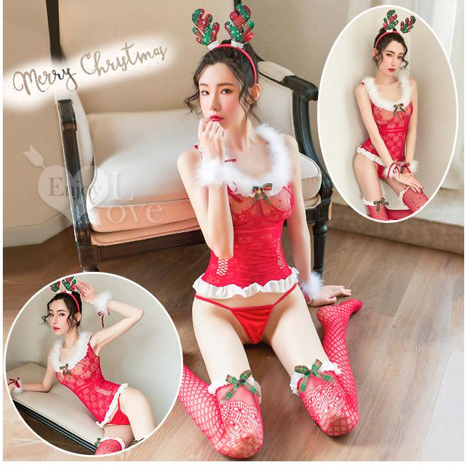 【送270ml潤滑液】《 Enjoy Love 》情趣睡衣！輕透裸肌後交叉細帶蝴蝶飛舞連身裙兩件組﹝白﹞-細節圖6