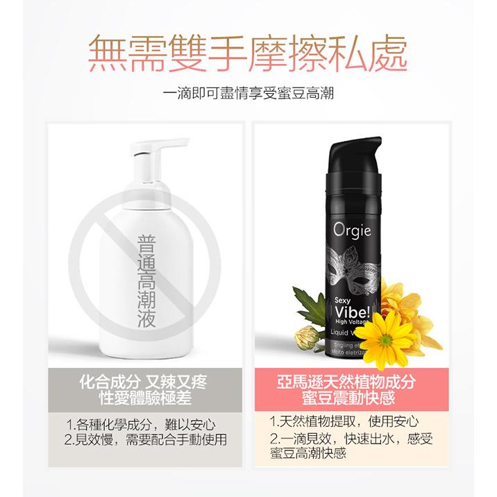 【送270ml潤滑液】葡萄牙Orgie．Vibrator Sexy Vibe 跳跳糖 跳動式陰蒂挑逗高潮提升凝露 - 極-細節圖3