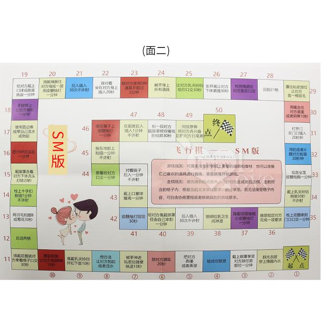 【另類玩具】飛行棋-情趣遊戲互動懲罰 極性刺激進階大挑戰 高級版+SM版（一版兩面）共89種小遊戲-細節圖8