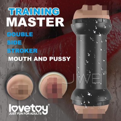 【送270ml潤滑液】Lovetoy．TRAINING MASTER 4D仿真通道雙穴飛機杯-陰嘴款