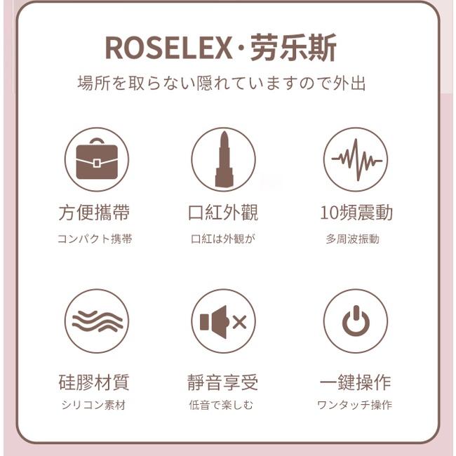 【送270ml潤滑液】ROSELEX 勞樂斯 ‧ 艾米 探索雙穴5連珠按摩棒 ﹝一棒多用+10段激震變頻+精美口紅造型+-細節圖5