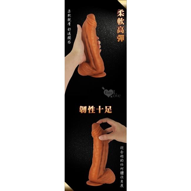 【送270ml潤滑液】大金龍 ‧ 液態硅膠吸盤仿真皮膚超逼真粗壯陽具﹝任揉任彎唯真度100%﹞-細節圖4