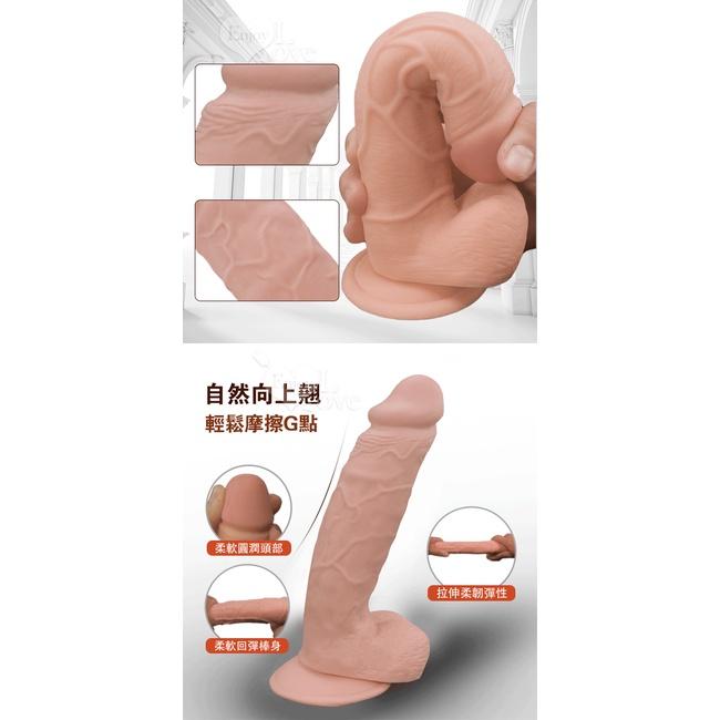 【送270ml潤滑液】YEAIN夜樱 ‧ STRONG 仿真膚質吸盤擬真老二棒-9.5吋-細節圖5