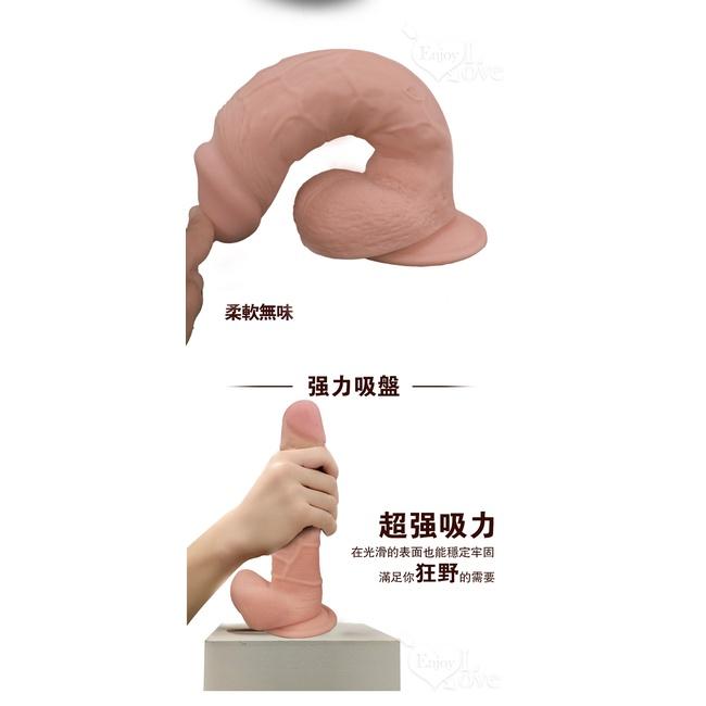 【送270ml潤滑液】YEAIN夜樱 ‧ STRONG 仿真膚質吸盤擬真老二棒-9.5吋-細節圖6