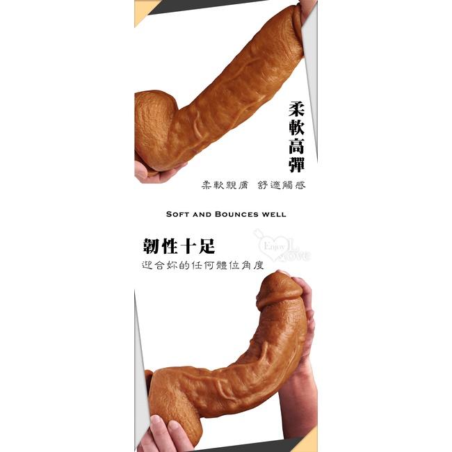 【送270ml潤滑液】誰與爭鋒 ‧ 超大老二液態硅膠吸盤仿真皮膚超仿真陽具﹝任揉任彎唯真度100%﹞-細節圖5