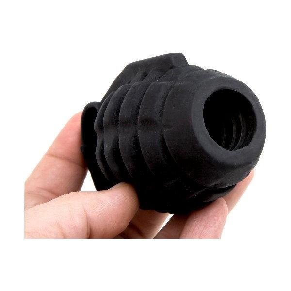 超軟矽膠黑色手榴彈型龜頭自慰-細節圖2