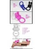 風流兔 矽膠防水鎖精震動環(可換電池)-紫色-細節圖2