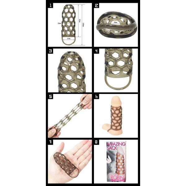 日本原裝進口Love Cloud．AMAZING SACK-ROBIN陰莖加強持久鳥籠套-細節圖2