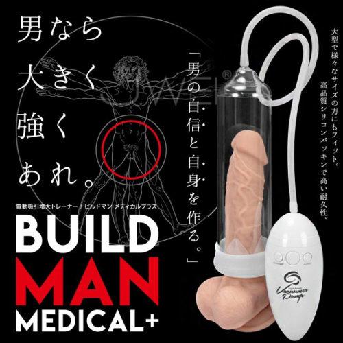 (送280ml潤滑液)日本原裝進口NPG．BIILD MAN MEDICAL 電動真空吸引助勃器*R-20.情趣用品.跳