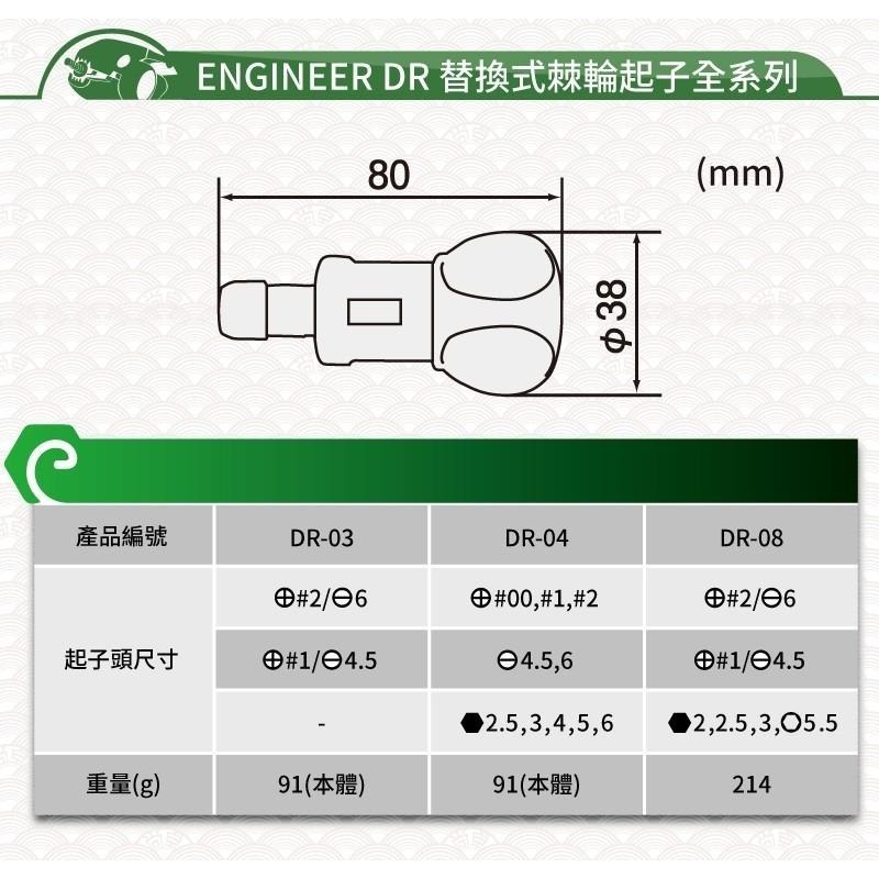 【鋼咕工具王】日本Engineer 替換式雙頭棘輪起子組 一字/十字 DR-03-細節圖5