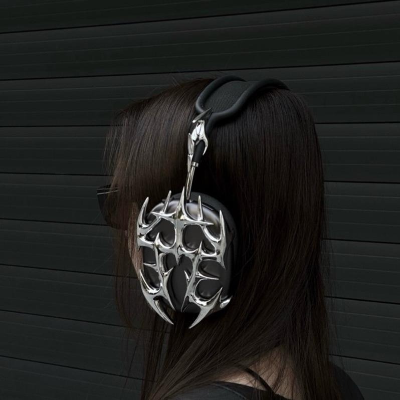 「3D列印」索倫之冠- 骨系列 Airpods Max 耳機殼 裝飾 肋骨 骨骼 電鍍 casetify 個性 保護套-細節圖2