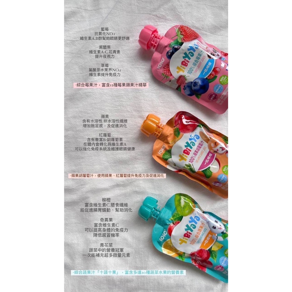 🔅現貨供應🔅iOiO YiBiYaYa 100%果汁100ml-細節圖2