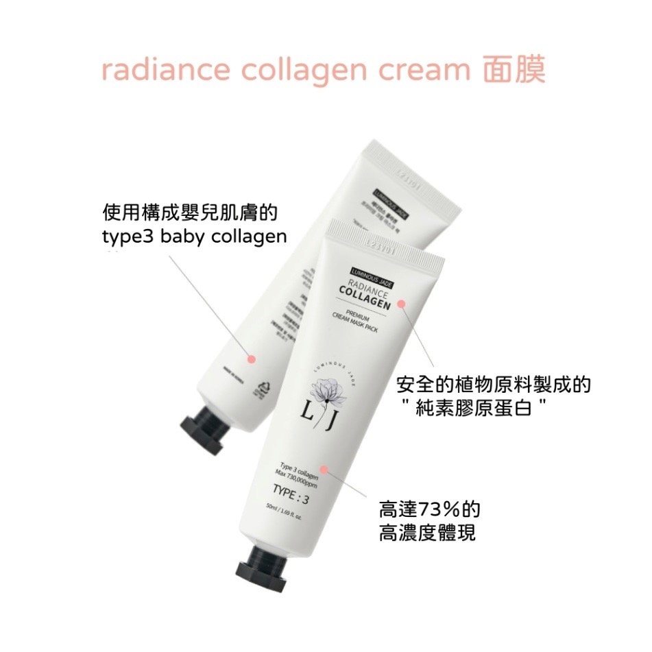 LUMINOUS JADE透亮膠原蛋白撕拉乳霜面膜-細節圖5