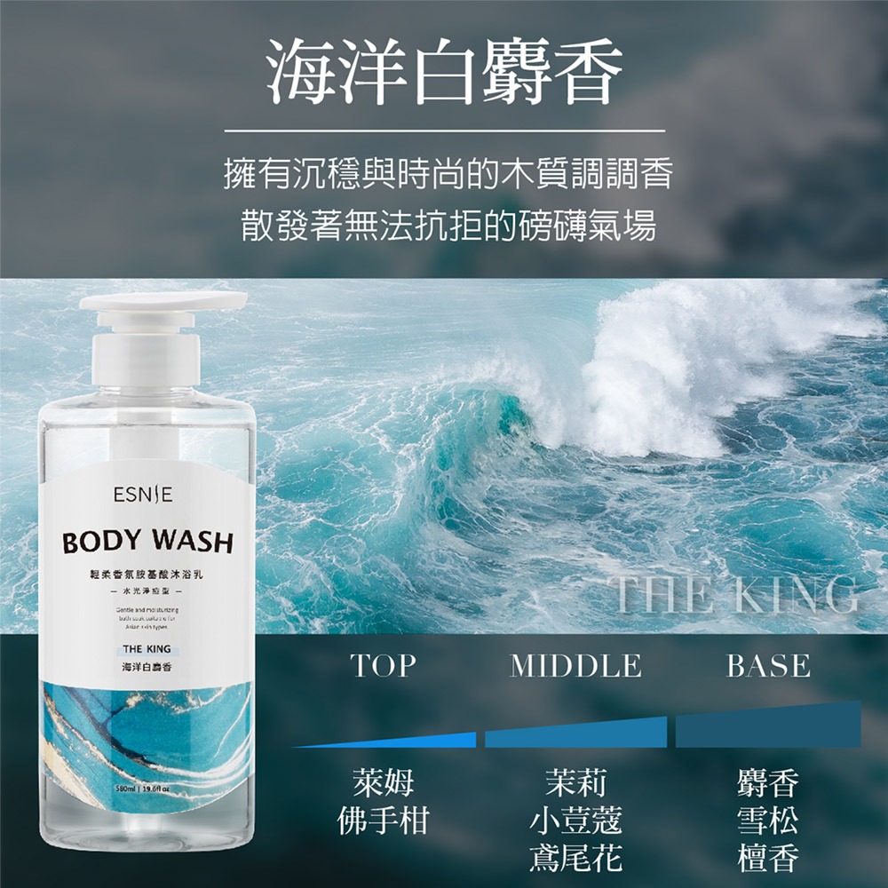 【ESNIE伊絲妮】保濕潤膚-胺基酸沐浴乳580ml-4入組【官方旗艦館】-細節圖7
