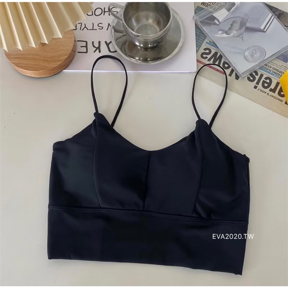 冰絲細肩帶美背小可愛 背心 一體成型罩杯小可愛-規格圖2