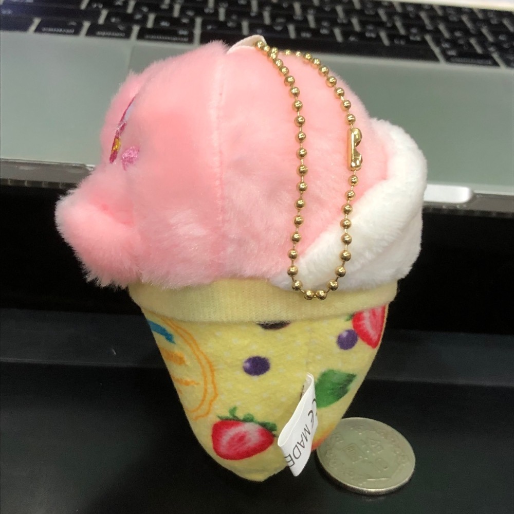 卡比之星 星之卡比 甜筒 可麗餅 冰淇淋 造型 填充 玩具 絨毛 娃娃 抱偶 玩偶 小隻 小枕頭 療癒 q版 可愛 吊飾-細節圖3