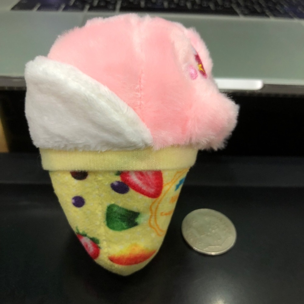 卡比之星 星之卡比 甜筒 可麗餅 冰淇淋 造型 填充 玩具 絨毛 娃娃 抱偶 玩偶 小隻 小枕頭 療癒 q版 可愛 吊飾-細節圖5