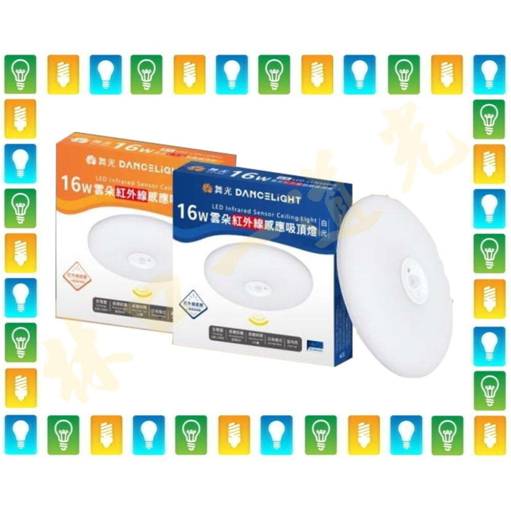 【林口一道光】舞光 16W LED 全電壓 雲朵紅外線感應吸頂燈 LED-CEN16DIS/WIS-細節圖3