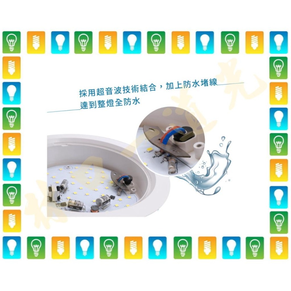 【林口一道光】舞光 16W LED 全電壓尼莫防水崁燈 15公分 15cm OD-15DON16D 浴室廁所 騎樓 戶外-細節圖3
