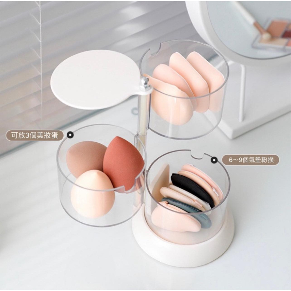 MEKO 旋轉粉撲收納盒 (空盒不含粉撲) 【現貨24H出貨】-細節圖3